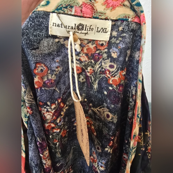 Natural Life NWT Camila Kimono Duster Floral Print Size L/XL - Picture 9 of 9
